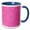 Blue/White, variant on 3drose, Geometrical Hypnotic Dynamic Tiled Mosaic Pattern Background, 15oz Two-tone Blue Mug