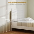 thumbnail image 4 of HOMCOM Queen Bed Frame with Adjustable Headboard Platform Bed Frame White, 4 of 10