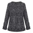 thumbnail image 2 of Tejiojio Women's Autumn And Winter Fashion Long-Sleeved Lattice Plus Size Slim Coat, 2 of 4
