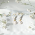 thumbnail image 5 of Rosec Jewels Cultured Freshwater Pearl Drop Earrings for Women - AAA Quality - Bridal Earrings - Jewelry Box Included, 10K Yellow Gold, 5 of 7