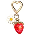thumbnail image 1 of Raindrops Charm Llavero En De Fresa Y Margarita Multicolor Con Anillo De, 1 of 8