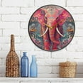 thumbnail image 4 of Coolnut Ethnic Elephant Wall Clock Round Silent Non Ticking Battery Operated Accurate Arabic Numerals Design Clocks for Home Kitchen Living Room Bedroom 9.5inch Home Decor, 4 of 6