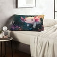 thumbnail image 6 of Naloa Whimsical Axolotl Fantasy Pillowcase, Throw Pillowcase, Wrinkle-Free, Stain-Resistant with Hidden Zipper for Bedroom Sofa-14"x20", 6 of 6