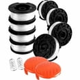 thumbnail image 1 of Trimmerspole för Black & Decker Trimmers, 8 Trimmerspolar med 2 Spolkåpor och 2 Fjädrar.pa, 1 of 4