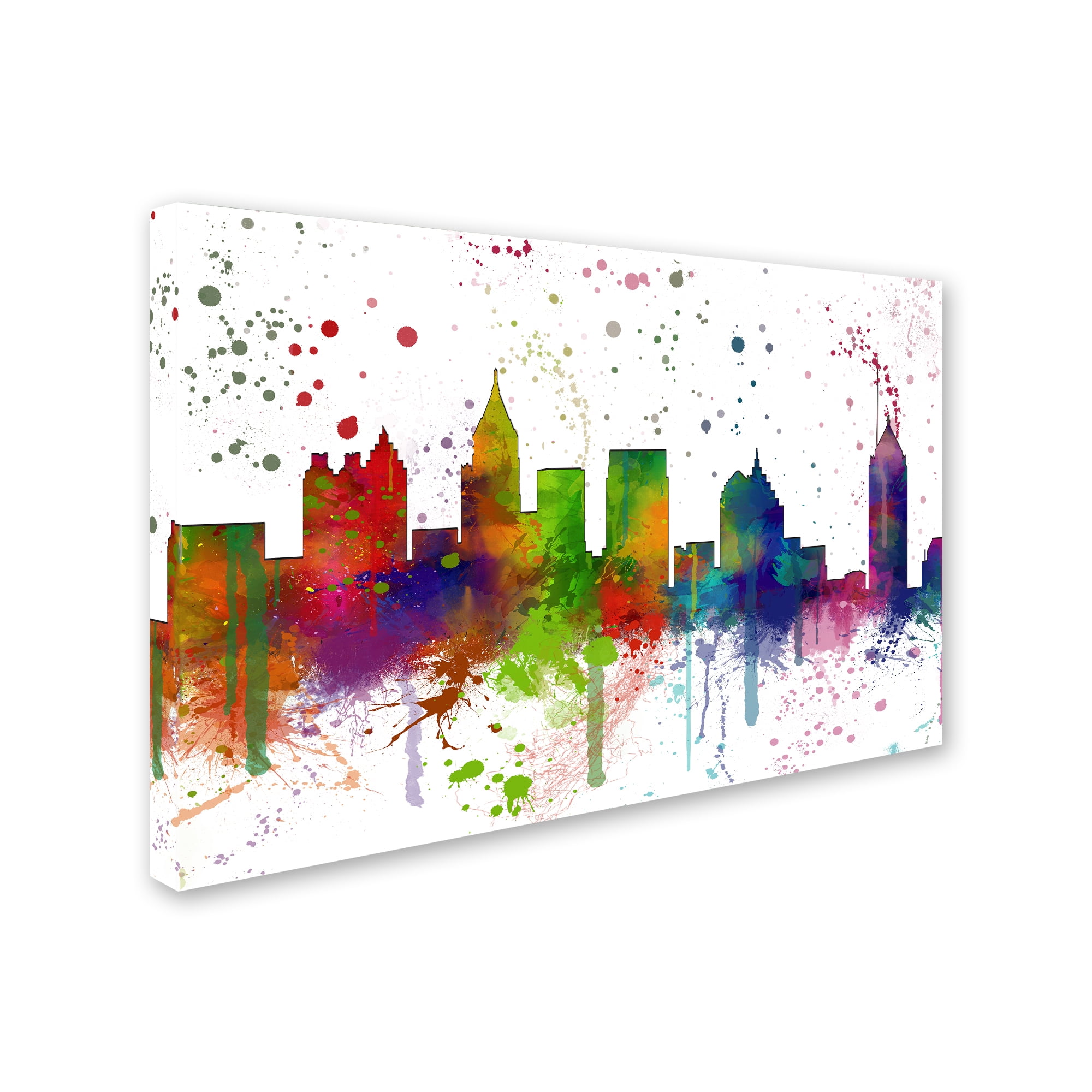 Trademark Fine Art Landscapes Canvas Art ' Atlanta Georgia Skyline Mclr-1 ' by Marlene Watson