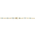 thumbnail image 4 of Gem Stone King 18K Yellow Gold Plated Silver Blue Zircon and Round White Lab Grown Diamond Tennis Bracelet for Women (3.94 Cttw, Gemstone Birthstone, Oval 6X4MM, 7.25 inches), 4 of 4