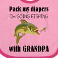 thumbnail image 4 of Inktastic Going Fishing with Grandpa Boys or Girls Baby Bib, 4 of 4
