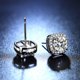 thumbnail image 4 of ER Aretes de tuerca One Carat Simulati Pendientes de tuerca de cuatro puntas para mujer brillar Electrónica, 4 of 5