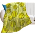 thumbnail image 2 of Yellow Tennis Ball Blanket, Soft Cozy Plush Throw Blanket, All Season Lightweight Blanket for Bed Sofa Living Room 40"x50", 2 of 6