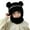 Black, variant on AWZXDE Kids Knit Hat Scarf One Piece With Ear And Nose Coverage Winter Hat Windproof Warm For Autumn And Cold Seasons Black