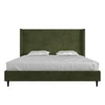 thumbnail image 4 of DHP Eveline Upholstered Platform Bed Frame with High Wingback Headboard, King, Soft Woven Green, 4 of 20