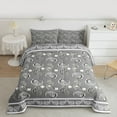 thumbnail image 2 of Homewish Paisley Floral Bedding Comforter Set,Vintage Boho Flower Twin Comforter Sets,Gray White Bedding Set For Adults,Breathable Home Decor Reversible,2-Piece, 2 of 8
