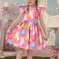 thumbnail image 3 of NAISIBABY Girls Casual Dresses, Crewneck Ruffles Sleeveless Cute Prints Summer Flowy Sundress Hot Pink Size 8, 3 of 5
