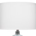 thumbnail image 2 of Benzara BM263649 Table Lamp with Ceramic Riged Base & Drum Shade, White, 2 of 5