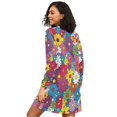 thumbnail image 2 of FORMRS Womens Long Sleeve Nightgowns Crew Neck Sleep Shirt Soft Pajamas Sizes S-3XL, Whimsical Floral, 2 of 8