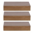 thumbnail image 4 of Kate and Laurel Havlock Modern Natural Floating Shelves, Set of 3, 12 x 8, Rustic Wood, Functional Bathroom and Kitchen Shelves for Storage and Display, 4 of 10