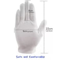 thumbnail image 3 of 24 unidades (12 pares) de guantes de algodón blanco para manos secas, hidratantes, cosméticos, eczema, Spa de manos y guantes de inspección de joyas con monedas, 3 of 5