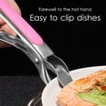 thumbnail image 3 of Hot Bowl Dish Gripper Clips Stainless Steel Anti-Scalding Tong Clamp Holder Bottle Opener Clip Air Fryer Pan Pressured Cooker Pizza Pan Gripper Kitchen Tool Tong for Cooking, 3 of 5