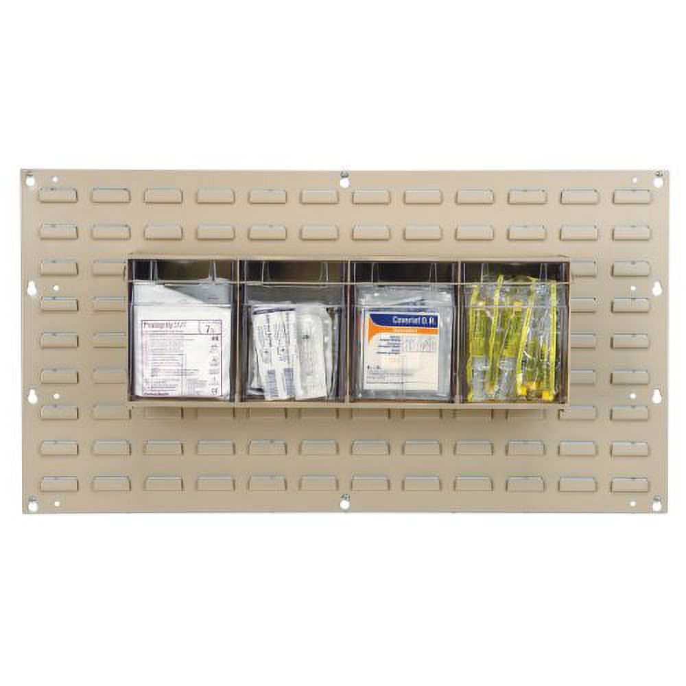 Akro-Mils TiltView Horizontal Plastic Organizer Storage System Cabinet with 5 Tip Out Bins, (23-5/8-Inch Wide x 6-1/2-Inch High x 5-5/8-Inch Deep), Stone 06705 - image 2 of 6