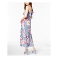 thumbnail image 2 of JILL STUART $169 Womens New 1409 Blue Floral Asymmetrical Dress M B+B, 2 of 4
