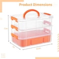 thumbnail image 2 of 3-Layer Organizer Case Stack & Carry Box, Plastic Multipurpose Storage Container Box, Portable Handled Storage Box with Removable Tray for Organizing Sewing Supplies, 2 of 5