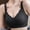 Black, variant on Women's Bras With Underwire On Under $5 Embroidery Back Buckle Thin Style Ventilate Bra Without Steel Rim