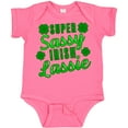 thumbnail image 3 of Inktastic Super Sassy Irish Lassy with Green 4 Leaf Clovers Boys or Girls Baby Bodysuit, 3 of 5