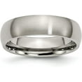 thumbnail image 2 of Chisel Titanium Brushed 6.2mm Half Round Band - Ring Size 10.5, 2 of 8