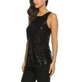thumbnail image 6 of Zeagoo Womens Sparkle Shimmer Camisole Vest Glitter Sequin Tank Top Shirt Tanks, 6 of 9