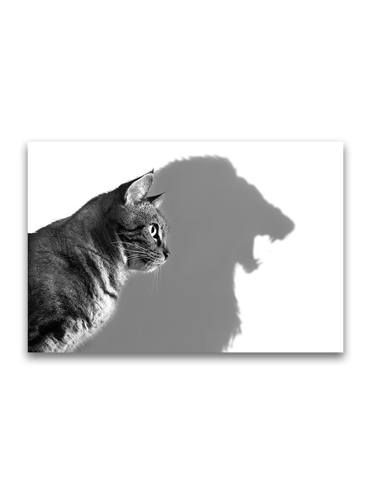House Cat With Lion's Shadow Poster Image by Shutterstock