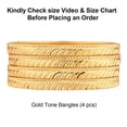 thumbnail image 5 of Efulgenz Traditional Wedding Bridal Indian Bangle Set Gold Tone Bracelet Bangle Jewelry for Women (6 Pcs) Size 2.8, 5 of 6