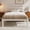White, variant on E-motie Full Size Bed Frame with Storage Headboard, Heavy Duty Platform Bed Frame with Charging Station and LED Light, Easy to Assemble, No Box Spring Required, White
