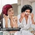 thumbnail image 6 of Satin Silk Bonnet for Sleeping, Adjustable Double Layer Silk Sleep Cap for Women & Men, Soft Satin Lined Bonnet for Natural & Curly Hair, Wine Red, 6 of 6