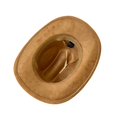 thumbnail image 5 of RUINIXCW Western Cowboy Hat for Men Women Cowgirl Hat Classic Felt Roll Up Fedora Hat with Leather Buckle Belt Wide Brim Jazz Hat Themed Party Cap Wedding Party Costume, 5 of 9