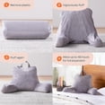 thumbnail image 4 of Almohada de lectura Body Positioner Linenspa con espuma triturada, 4 of 7