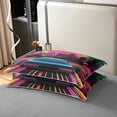 thumbnail image 4 of Erosebridal Housse de Couette Voiture de Course 100 % Coton Simple, Literie Rayures de Rue Taille Simple, Décor Flamant Rose, Réversible 2 Pcs (Sans Couette), 4 of 8