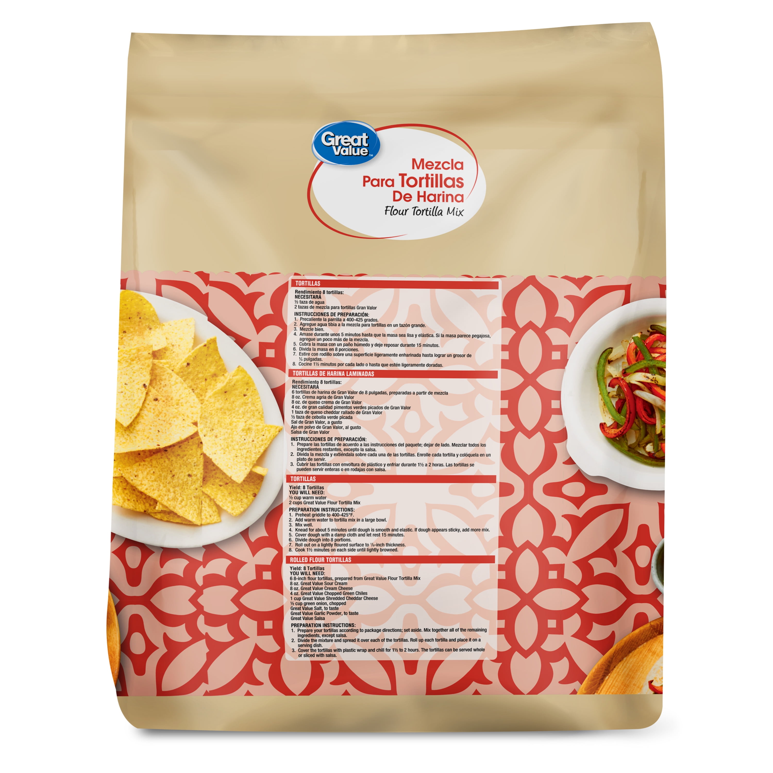 Great Value  Enriched Bleached Flour Tortilla Mix, 20 lbs Bag