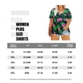 thumbnail image 6 of CASSIE LIZ Plus Size Tops 3X Summer Short Sleeve Hawaiian Shirts Womens Green Leaf Blouses Cute Ladies V Neck Tee Tunic Dressy Pullover 3XL 22W 24W, 6 of 6