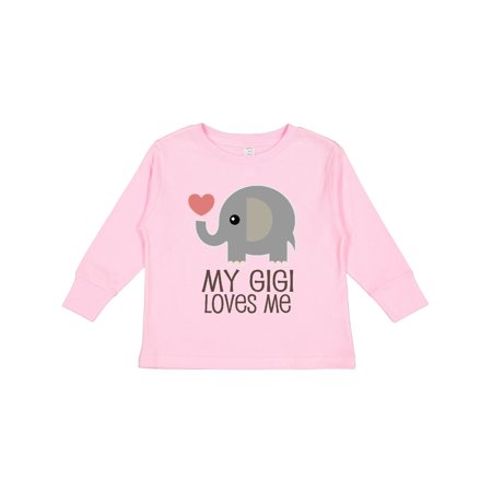 

Inktastic My Gigi Loves Me Grandchild Gift Toddler Boy or Toddler Girl Long Sleeve T-Shirt