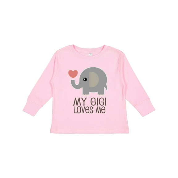 Inktastic My Gigi Loves Me Grandchild Boys or Girls Long Sleeve Toddler T-Shirt