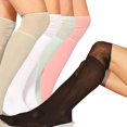 thumbnail image 2 of Teehee Women's Fashion Cotton Over The Knee Socks - 5 Pairs Pack (Rib with Slouch Top), 2 of 7