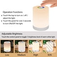 thumbnail image 2 of Hongchun LED Night Light, Smart Bedside Table Lamp, Dimmable Touch Control, USB Rechargeable, Portable, RGB Color Changing for Kids, Bedroom, Camping (Warm White), 2 of 5