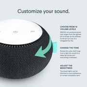 SNOOZ White Noise Sound Machine - Real Fan Inside, Control via iOS and Android App - Charcoal