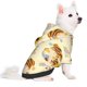 thumbnail image 2 of Fotbe Watercolor Bee Honey Honeycomb Bee Sudadera con Estampado para Perros Pequeños – Suéter con Capucha para Mascotas, Tela Suave de Forro Polar con Bolsillo-Medium, 2 of 7