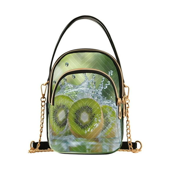 YAZAOO Cross Body Fashion Shoulder Waist Purse Bags Kiwi Fall Into Water Pocket Handbags