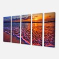 thumbnail image 2 of Colorful Sunset and Wavy Waters - Seashore Canvas Art Print, 2 of 3