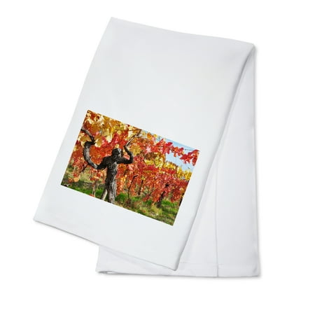 

Vineyard Fall Colors (100% Cotton Tea Towel Decorative Hand Towel Kitchen and Home)