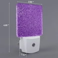 thumbnail image 2 of Honeii Glitter Purple Print LED Night Light with Light Sensor, Night Lights Plug Into Wall,Ideal for Bedrooms and Hallways-US, 2 of 7