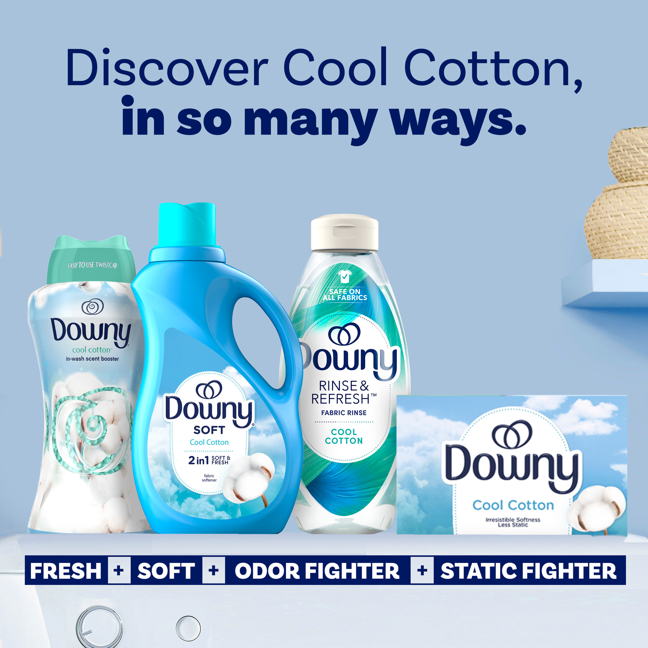 Downy Cool Cotton Fabric Softener Dryer Sheets, 240 Count photo 6