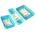 thumbnail image 1 of Bangcool Desk Drawer Organizers Plastic 3PCS Wide Drawer Storage Bins Vanity Drawer Trays, 1 of 10